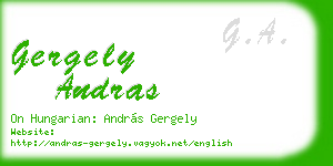gergely andras business card