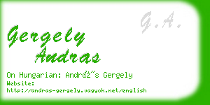 gergely andras business card